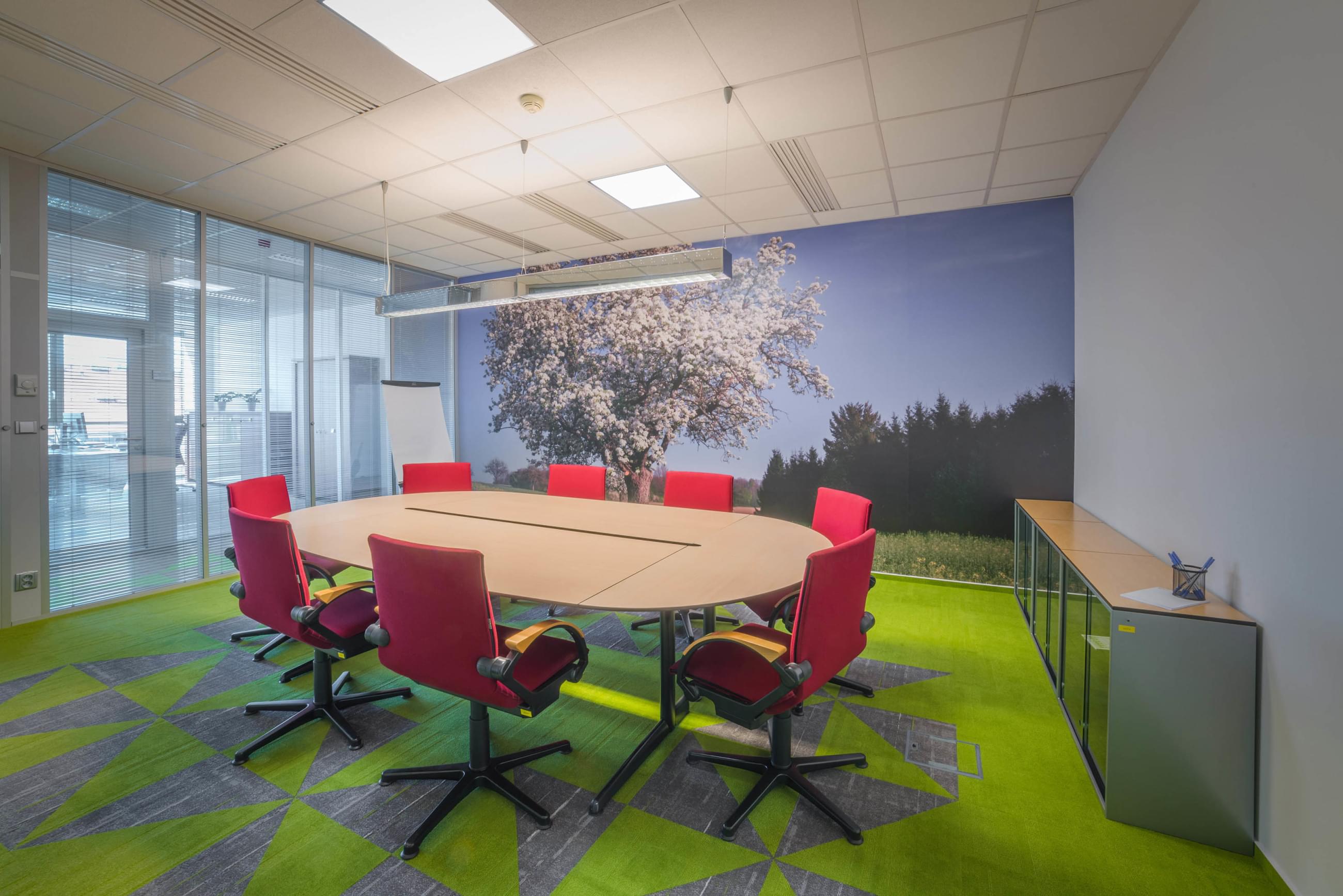 zasedací-místnost-jaro-společnost-PGRLF-přírodní-téma-tapeta-na-zeď-CAPEXUS