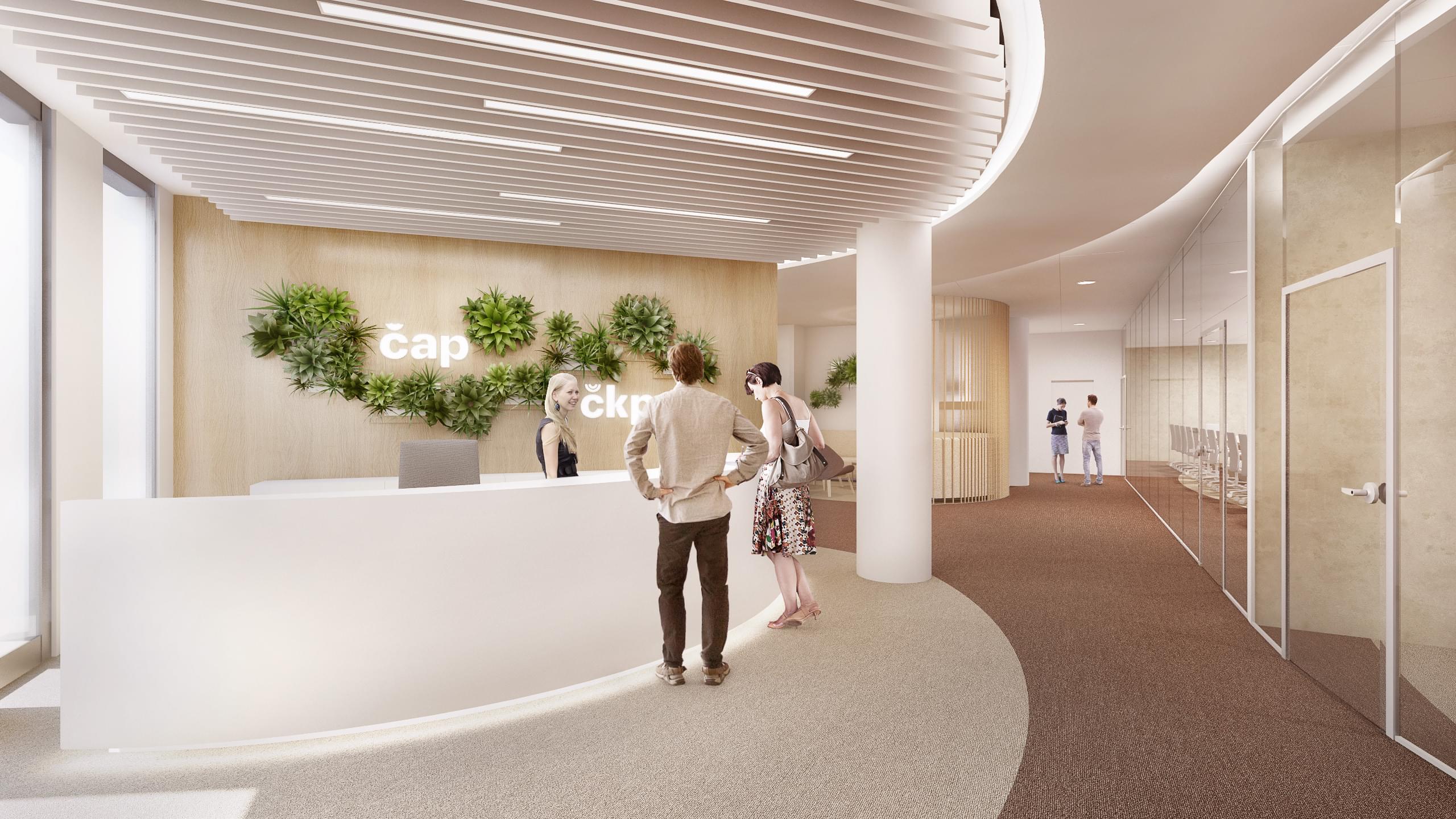 Minimalistická recepce ve tvaru slzy ve společnosti ČAP a ČKP. 