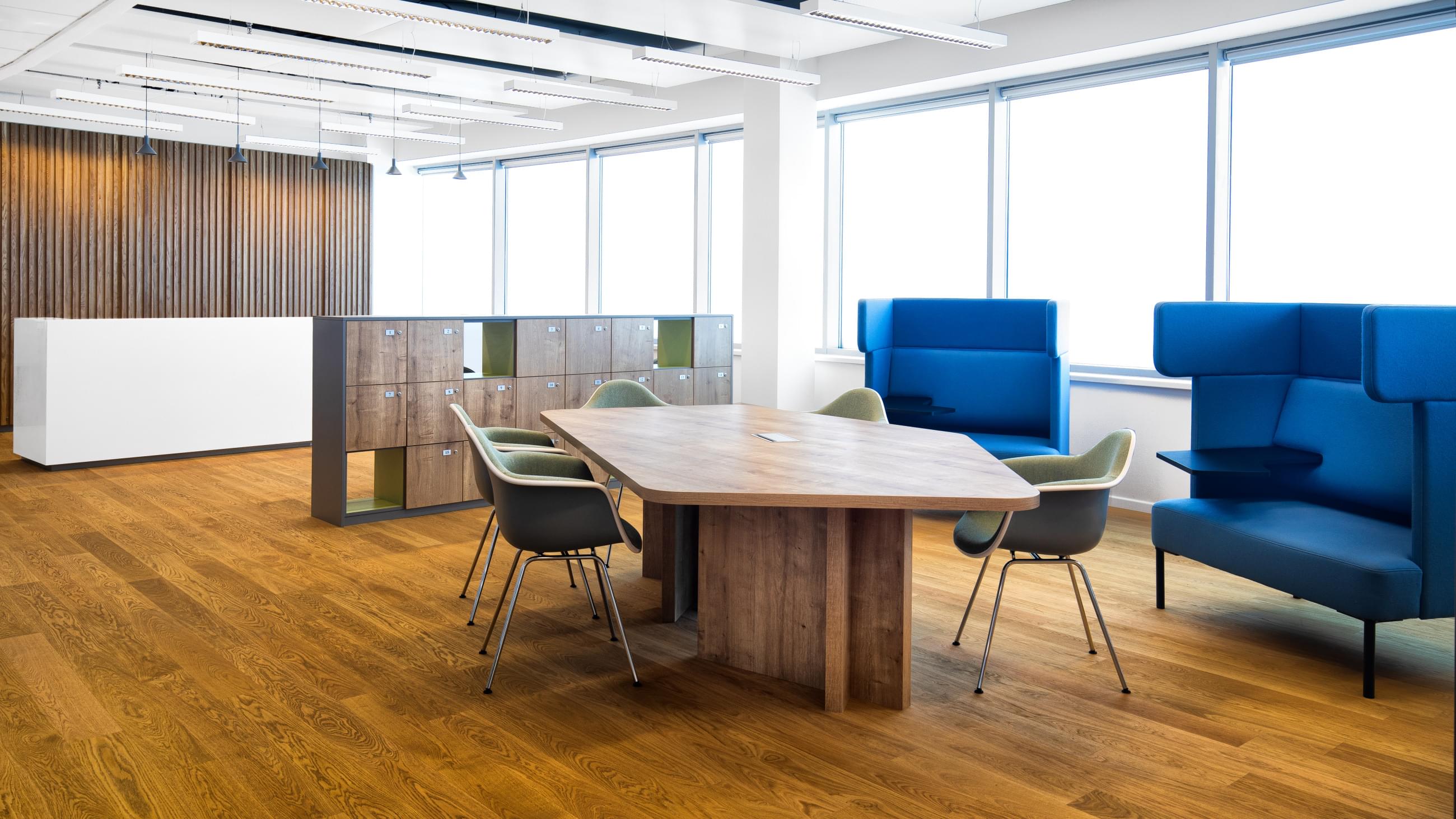 Open space office space with a comfortable interior at Regus