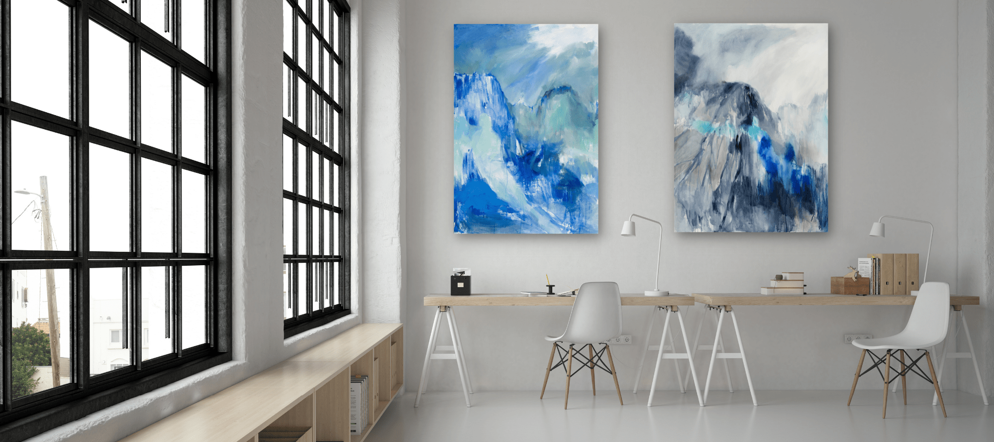 Flexibilní kancelářské prostředí v modrém provedení ve společnosti T-Mobile