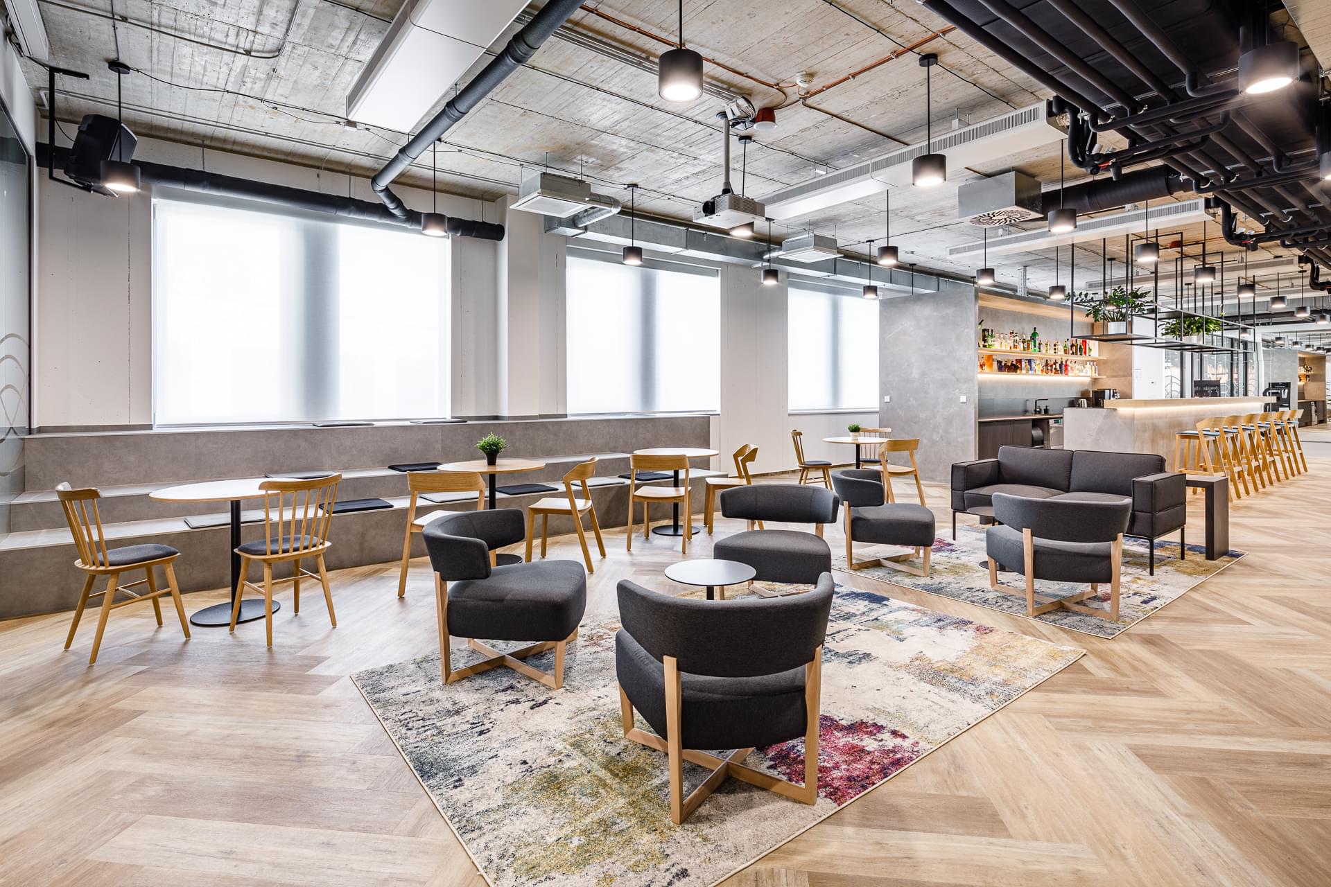 TON wooden and upholstered chairs in the offices of Becherovka Pernod Ricard