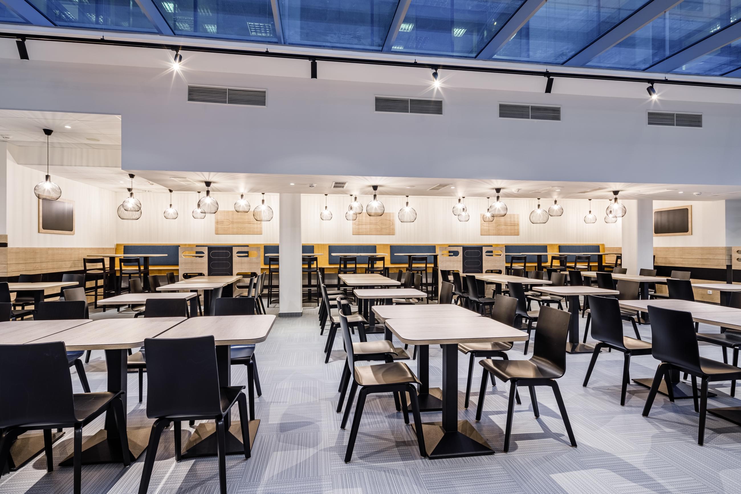 The canteen at BHS Oregon House offers several seating options
