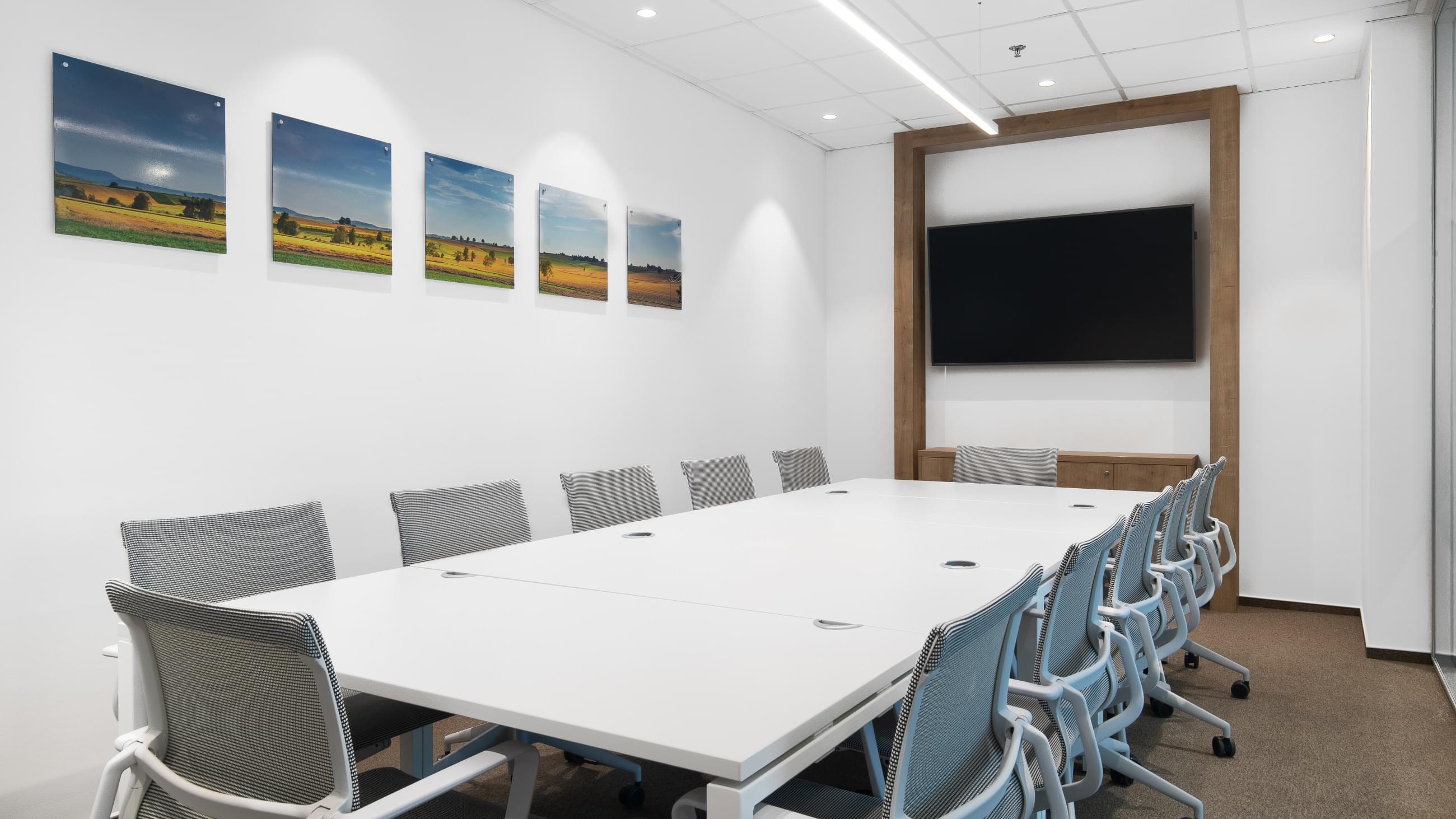 Modern meeting room with ergonomic chairs at Regus