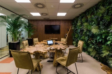Modern meeting room with interesting interior