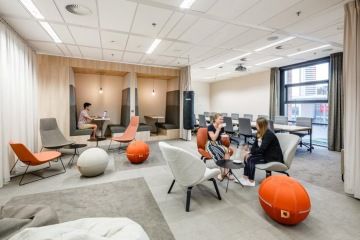 Relaxační zóna s atypickým interiérem