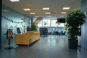 Recepce s mobilním nábytkem