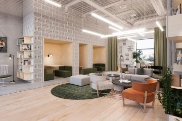 Visualization of interior in light tones