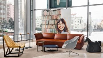 Odpočinková místnost s komfortním interiérem ve firmě IMMOFINANZ