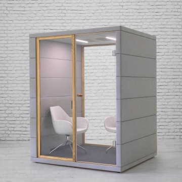Closed soundproofed office for 2 people