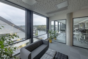 Relaxační zóna s komfortním interiérem ve společnosti Productboard