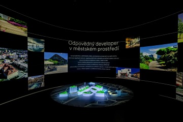 3D plastický model v multimediálním showroomu firmy PASSERINVEST