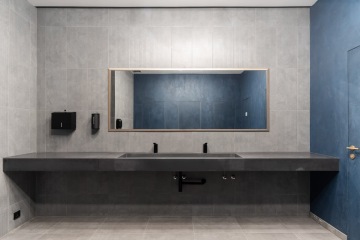 Minimalist space with sink