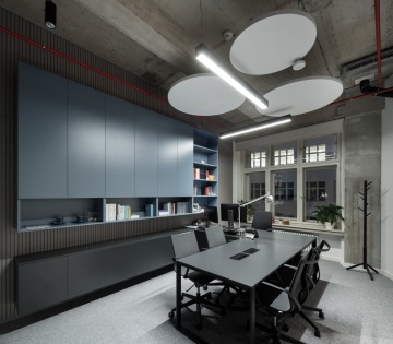 Workspace with meeting table