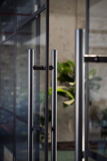 Detail of glass door