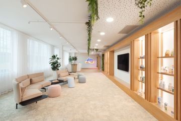 Reception entrance with product demonstration