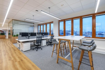 open space with several functional zones