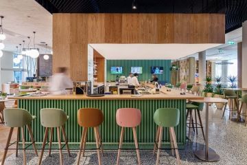 Lobby bar in natural style