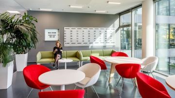 Odpočinková zóna pro kolegy ve firmě IBM