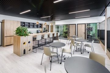 Corporate kitchen for meeting employees