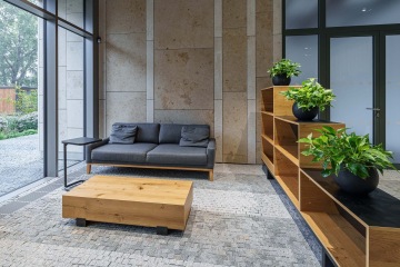 Smaller couch for guests