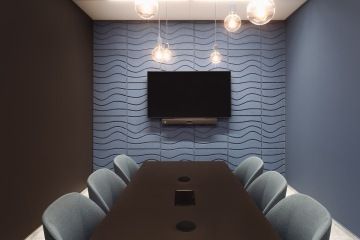 Blue meeting room