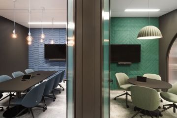Colourful small meeting rooms