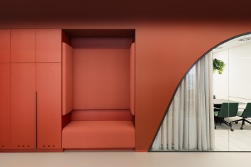 corridor with acoustic seating