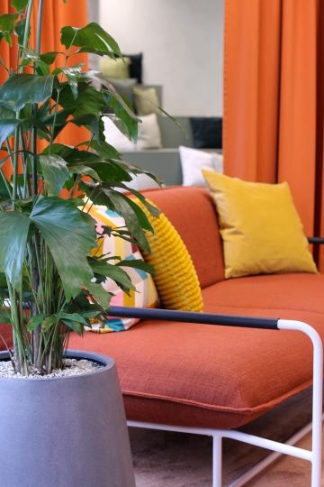 Comfortable lounge chair in a relaxation zone for Monstarlab employees