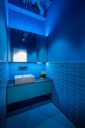 Koupelna v odstínu modré
