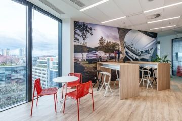 Shared kitchen for lunches and informal gatherings with colleagues