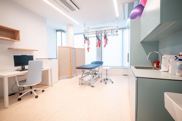 Physiotherapy department with a hanging system