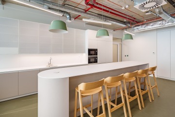 White corporate kitchen