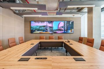 Meeting room in wood