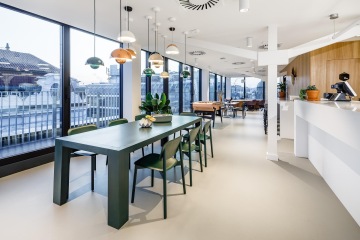 Relaxační zóna slouží všem nájemníkům coworkingu