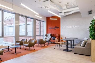 The new offices offer relaxation areas with the opportunity to enjoy an afternoon cup of coffee