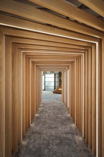 Lamelový průchod inspirovaný Japonskem