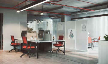 protective glass in the office