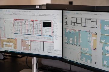 Monitor s projektem dokumentace stavby