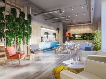 Visualisation of kitchenette and chill zone