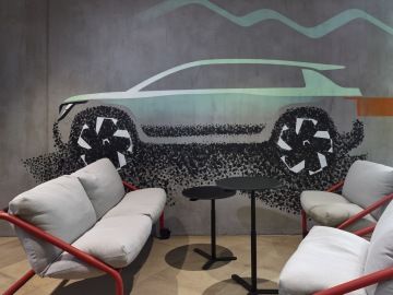 Wall mural referencing automotive heritage