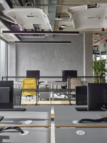 Open space zone with ergonomic seating