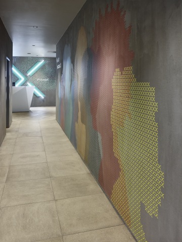 Wall murals in the hallway