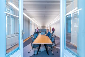 modern offices in a historic building