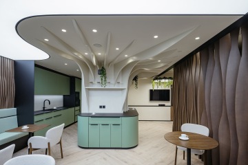 Upside down view of flower pots