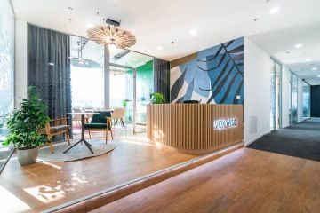 Reception desk in natural style