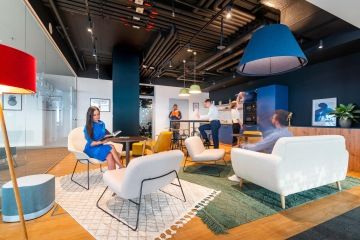 Launch zone with muted colours