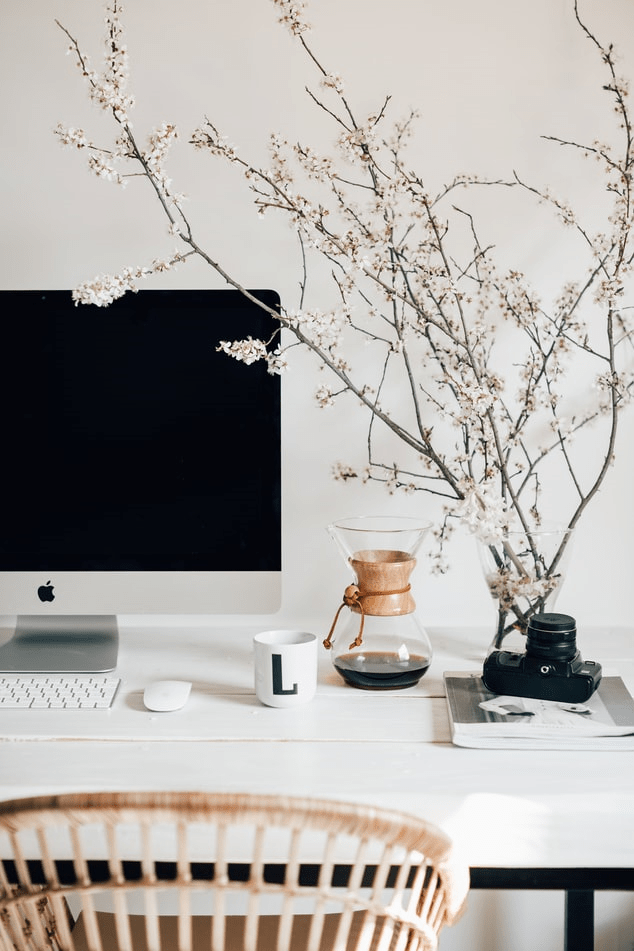 Home office workspace