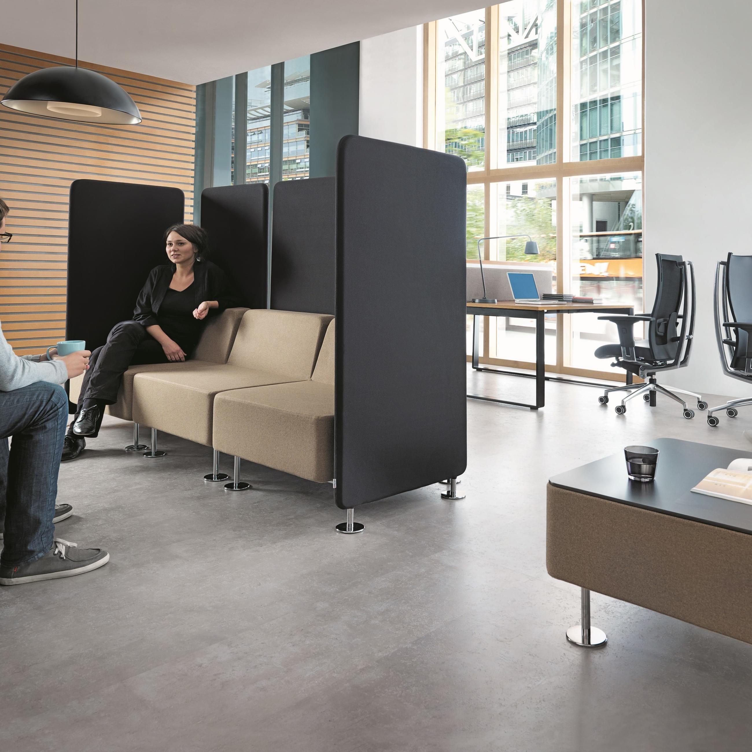 Panels are a great choice in an open plan office